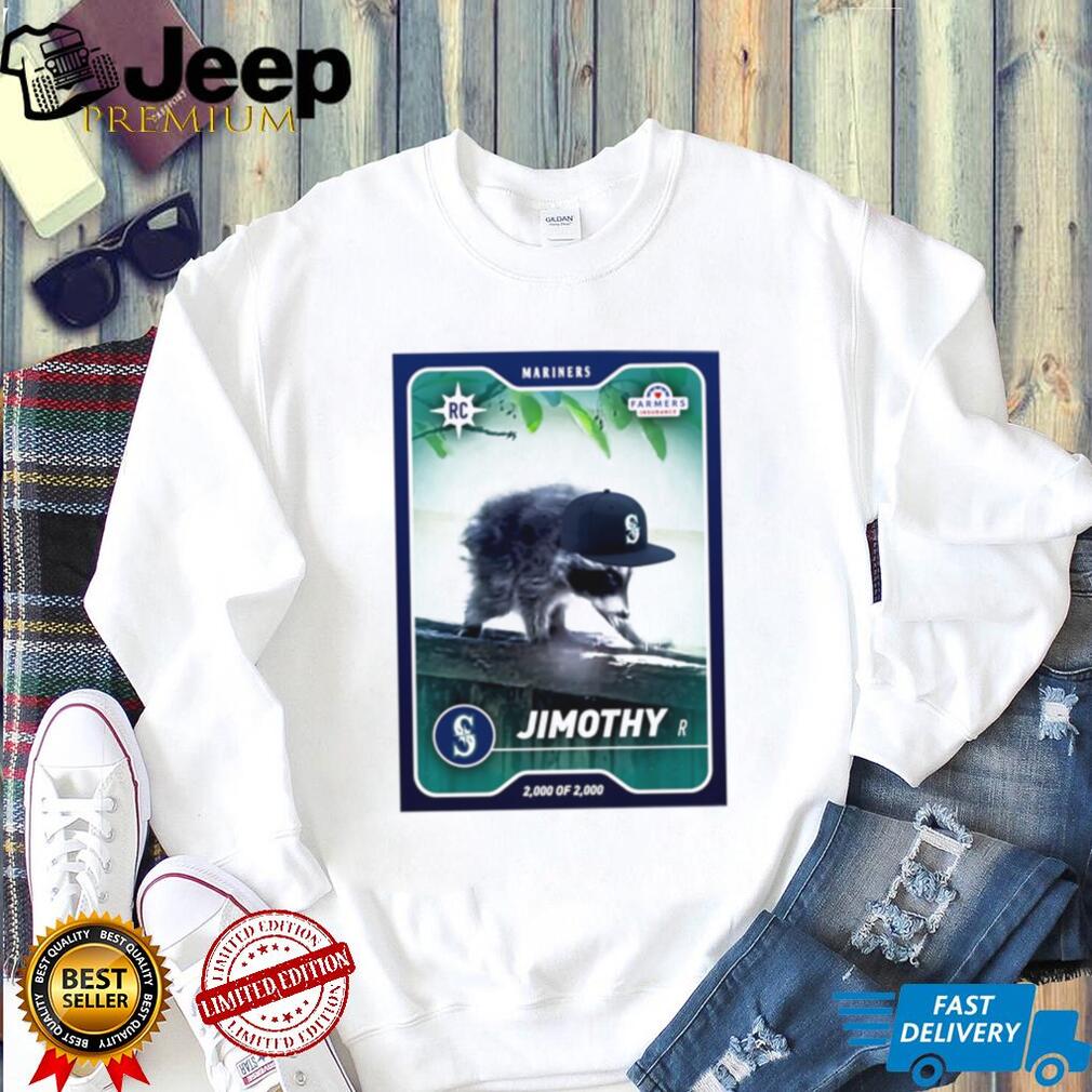 Jimothy Seattle Mariners Rookie Card Raccoon shirt