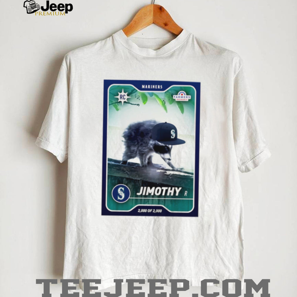Jimothy Seattle Mariners Rookie Card Raccoon shirt