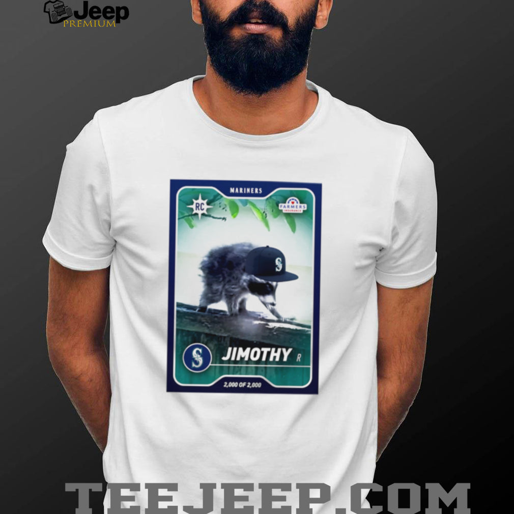Jimothy Seattle Mariners Rookie Card Raccoon shirt