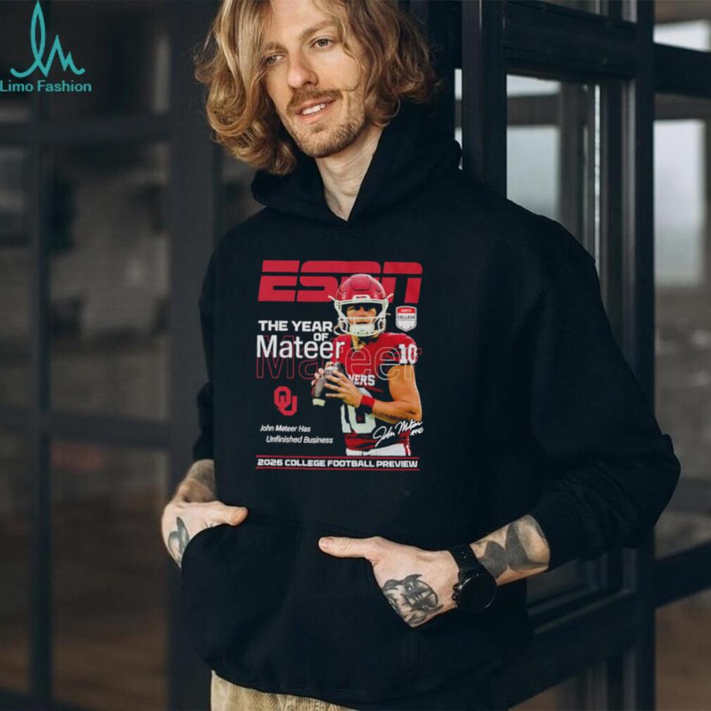 John Mateer Oklahoma Sooners The Year of Mateer ESPN 2026 College Football Preview shirt
