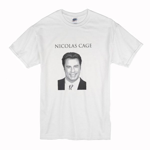 John Travolta Parody Nicolas Cage T-Shirt Hoodie, Sweatshirt | PureTeeCo.com