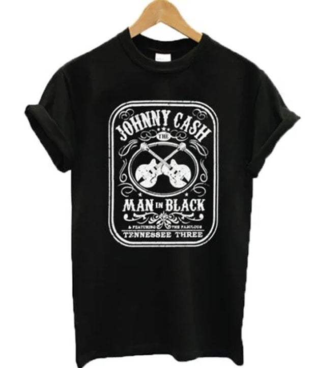 Johnny Cash The Man In Black Featuring The Fabulous Tennessee Three T-shirt Hoodie, Sweatshirt | PureTeeCo.com