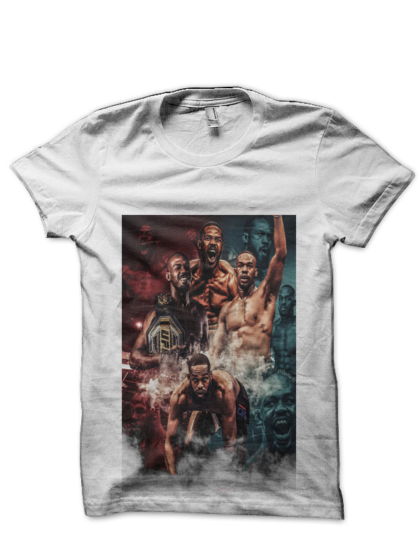 Jon Jones White T-Shirt Hoodie, Sweatshirt | PureTeeCo.com