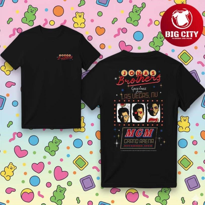 Jonas Brothers Nov 29 2025 MGM Grand Garden Arena Las Vegas Two Sided Shirt
