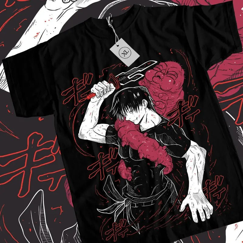 Jujutsu Kaisen Fushiguro Toji T-shirt Anime Horror Black Short Sleeve All Size Hoodie, Sweatshirt | PureTeeCo.com