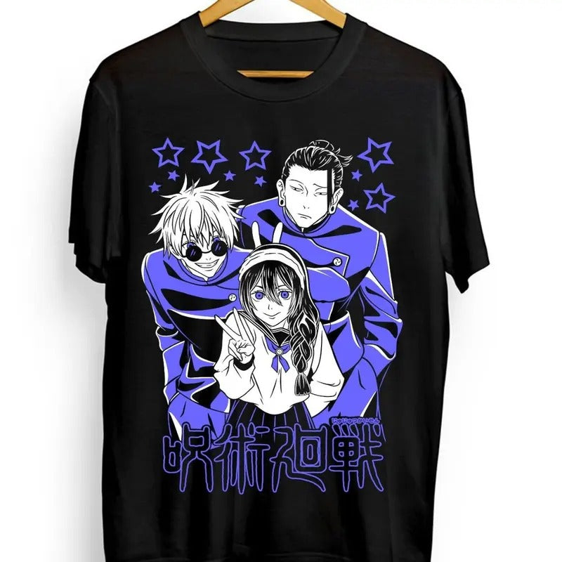 Jujutsu Kaisen T-shirt Geto Suguru Gojo Girl Anime Gift Black T-shirt All Size Hoodie, Sweatshirt | PureTeeCo.com