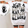 Just A Little Ray Of Pitch Black Sweatshirt, Spooky Season Shirt, Retro Halloween Sweater, Halloween Vibes Shirt, Fall...
