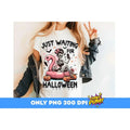 Just Waiting For Halloween Funny Skeleton Vintage Halloween Female Skeleton Halloween Trending Halloween T-Shirts,...
