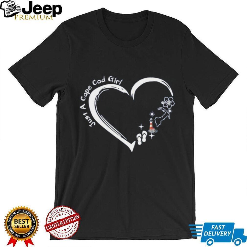 Just a cape cod girl heart graphic shirt