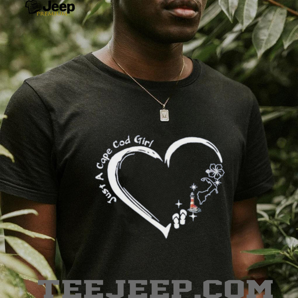 Just a cape cod girl heart graphic shirt