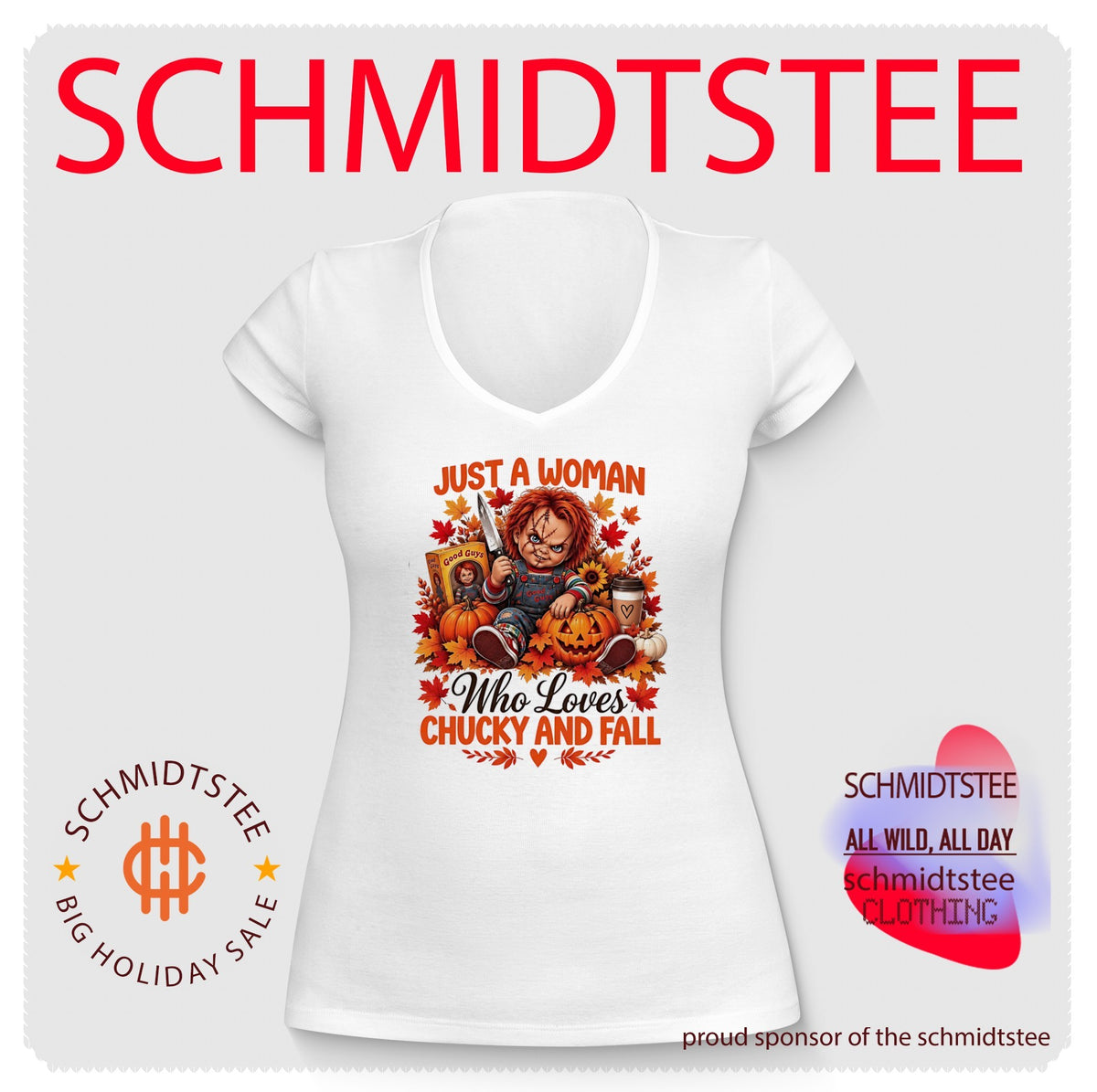 Just a woman who loves Chucky and fall shirt