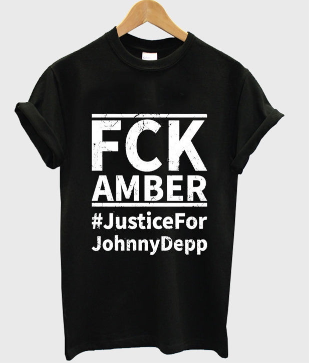 Justice For Johnny Depp Fck Amber T-Shirt Hoodie, Sweatshirt | PureTeeCo.com
