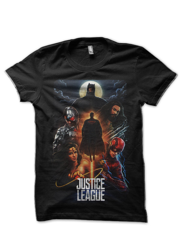 Justice League Black T-Shirt Style004 Hoodie, Sweatshirt | PureTeeCo.com