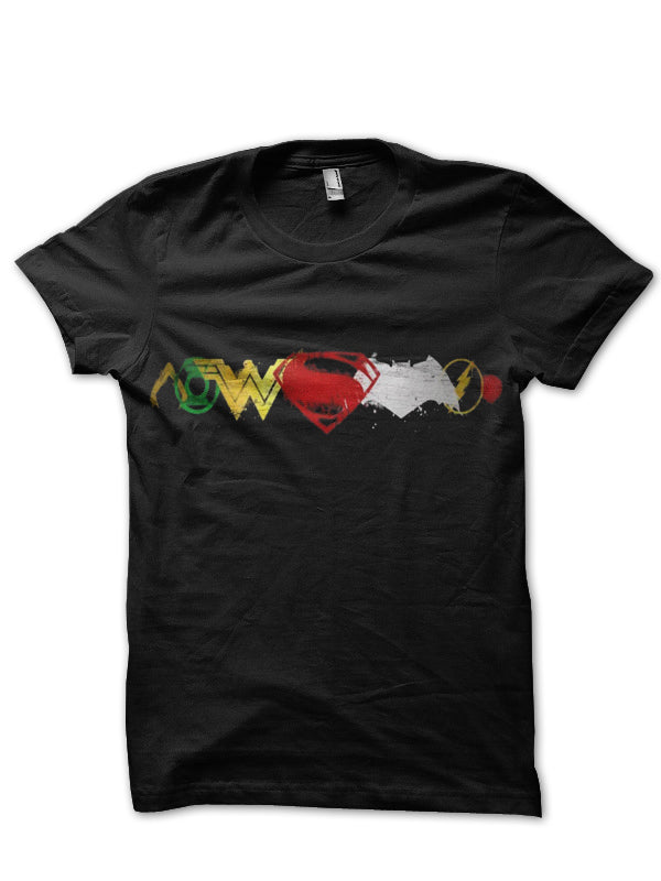 Justice League Black Tee Style001 Hoodie, Sweatshirt | PureTeeCo.com