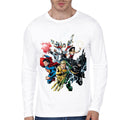 Justice League White Full Sleeve Tee Style001 Hoodie, Sweatshirt | PureTeeCo.com
