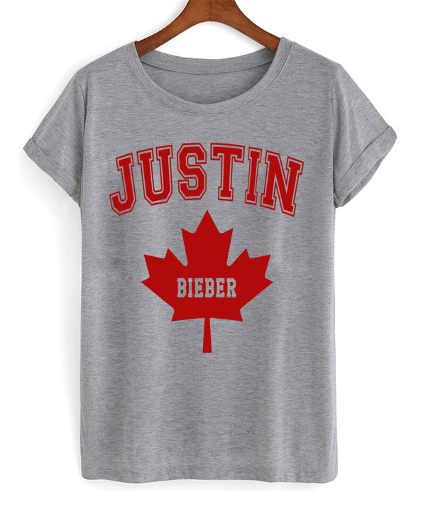 Justin Bieber Canadian Maple Leaf T-shirt Hoodie, Sweatshirt | PureTeeCo.com