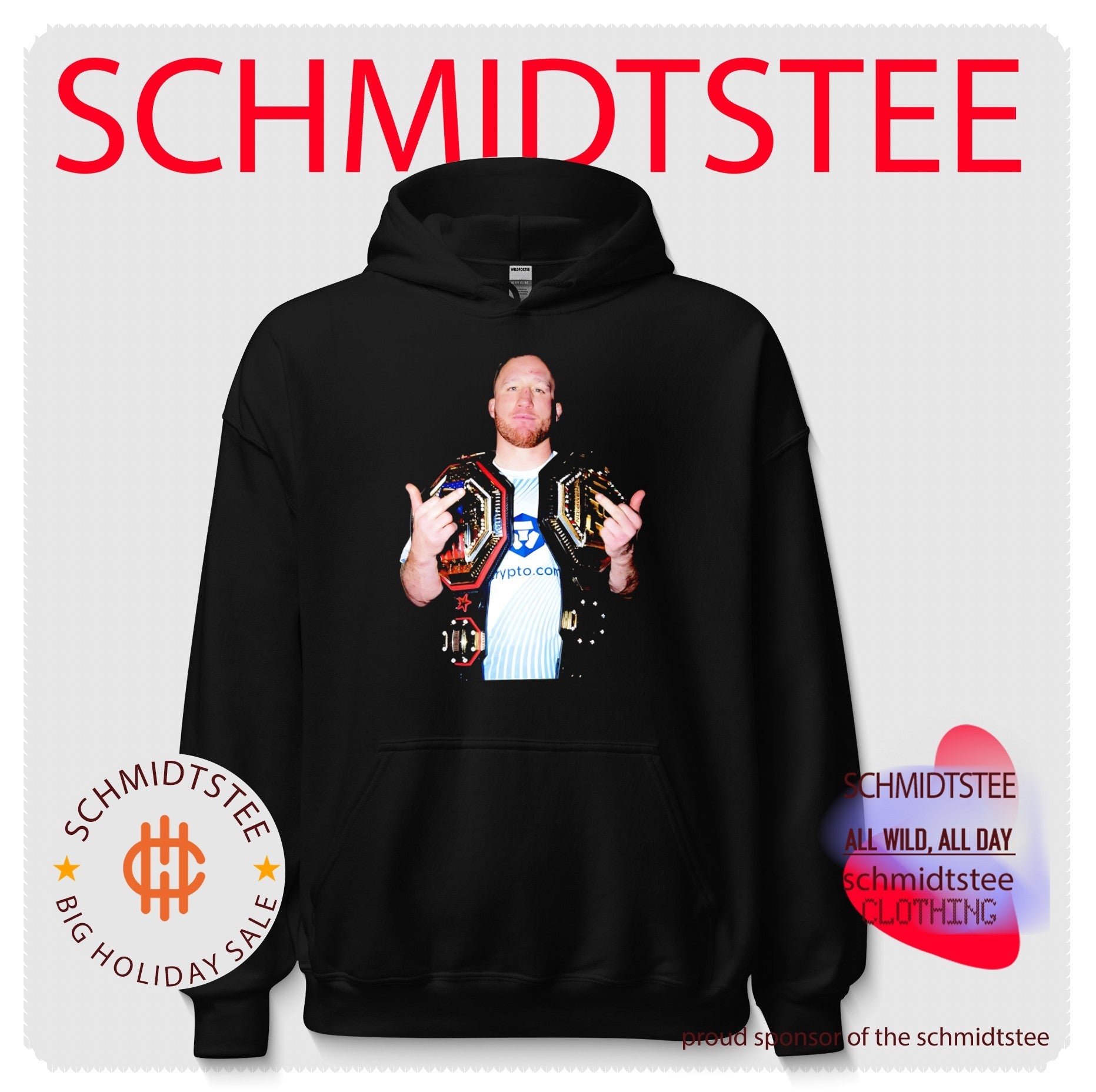 Justin Gaethje 14 Champions 2026 middle finger shirt