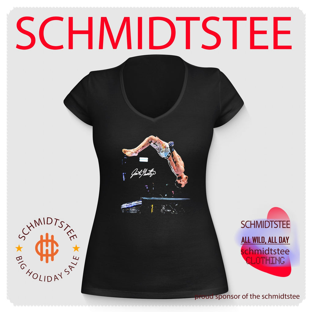 Justin Gaethje jumping on air signature shirt