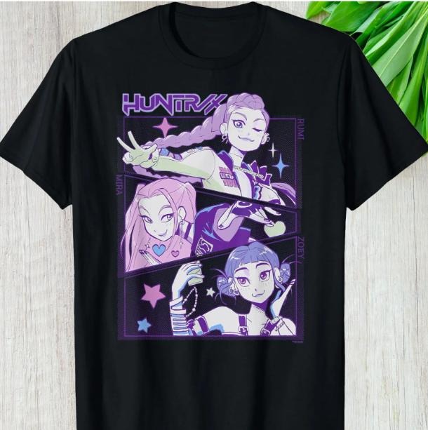 K-Pop Music Shirt, Demon Custom Gift For Hunters Fans, Hoodie Long Sleeve Personalized Gift For K-Pop Music Fans Anime...