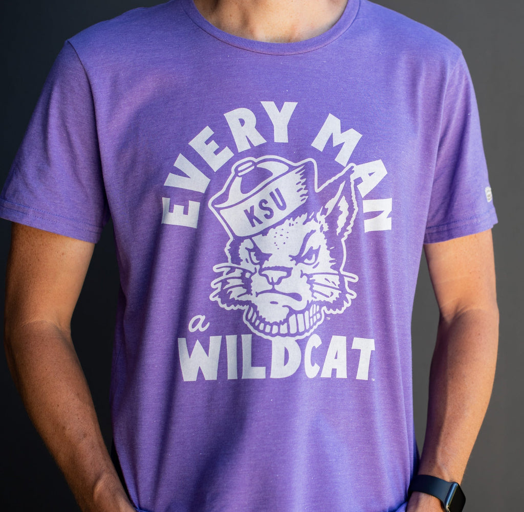 ‚ÄúEvery Man a Wildcat‚Äù Vintage K-State Tee Style001 Hoodie, Sweatshirt | PureTeeCo.com (Image 2)