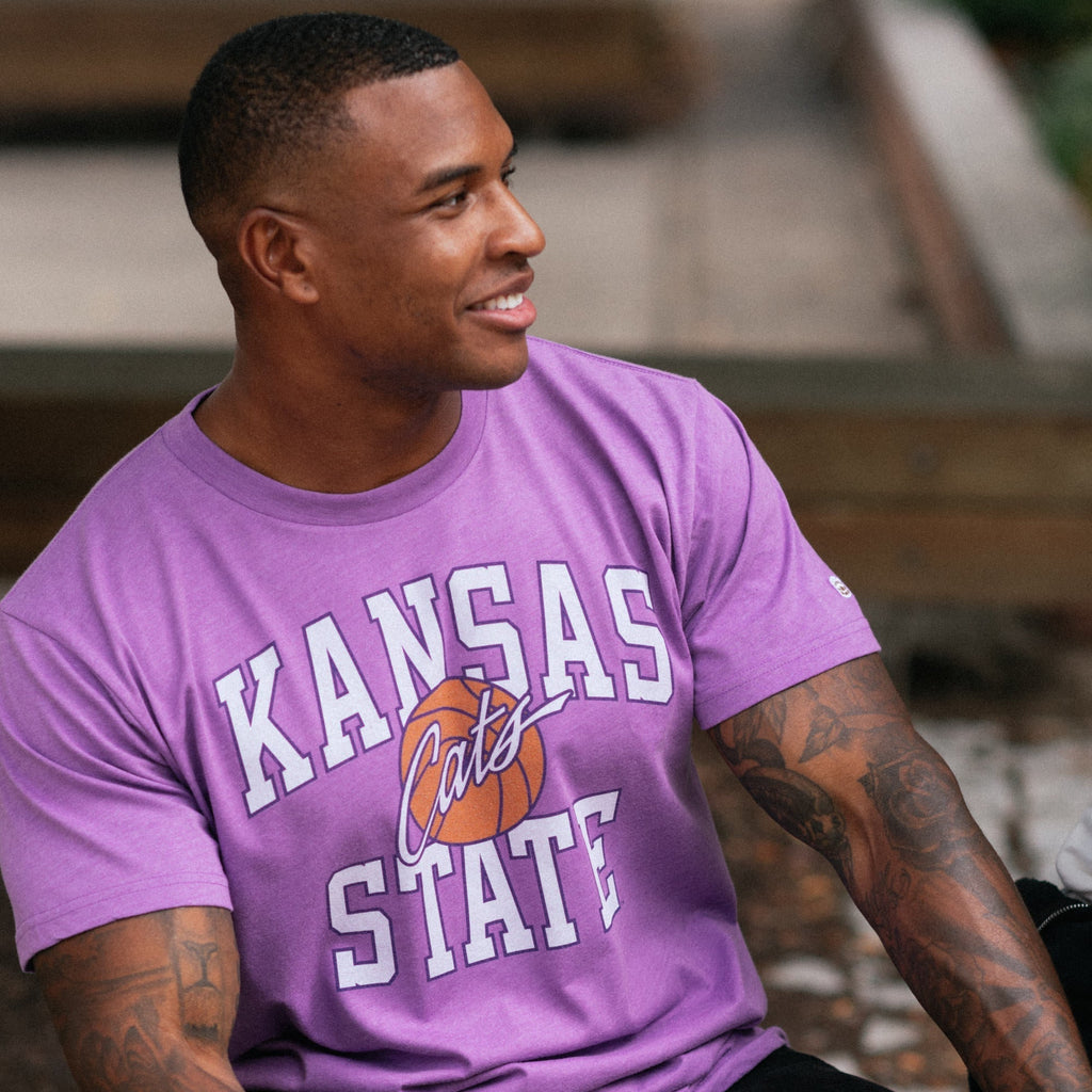 Kansas State Basketball Vintage Script "Cats" Tee Style001 Hoodie, Sweatshirt | PureTeeCo.com (Image 2)