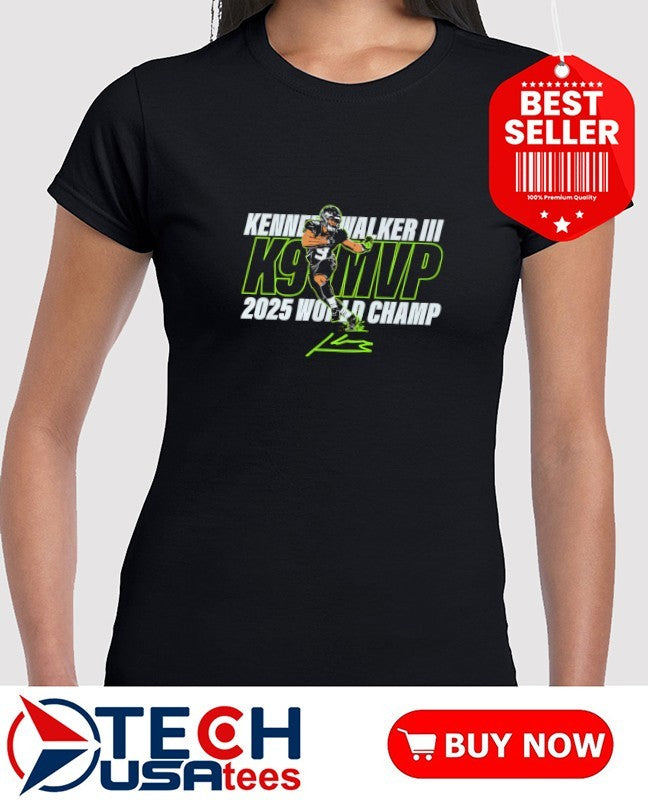 K9 MVP Kenneth Walker III 2025 World Champ signature shirt