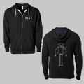 Embroidered Robot Black Hoodie T-Shirts, Sweatshirt | PureTeeCo.com (Image 1)