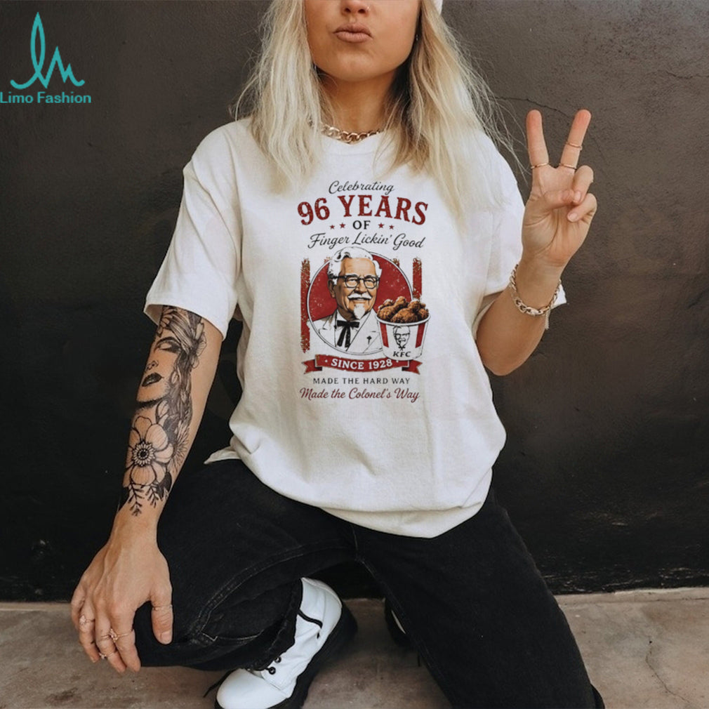 KFC 96 years of finger lickin’ good since 1982 made the hard way shirt