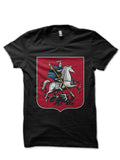 Mosow Coat of Arms Flag- Saint George Lancing a Zilant Black T-Shirt Hoodie, Sweatshirt | PureTeeCo.com