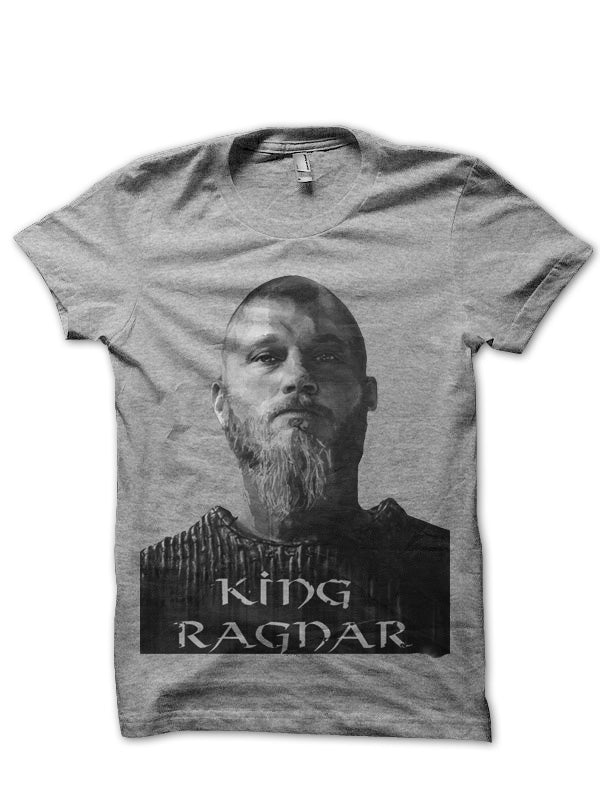 Vikings Ragnar Grey T-Shirt Hoodie, Sweatshirt | PureTeeCo.com
