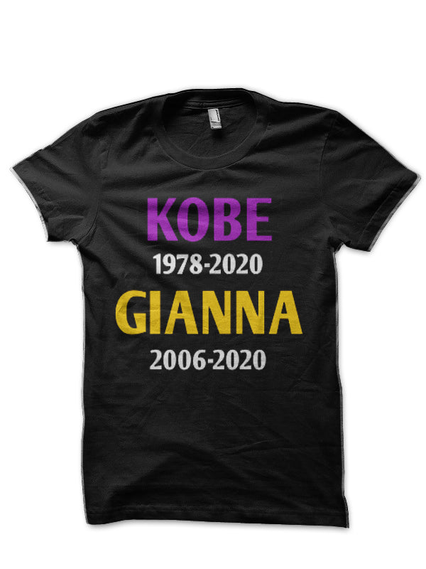 Kobe Bryant â€“ Gianna Black T-Shirt Hoodie, Sweatshirt | PureTeeCo.com