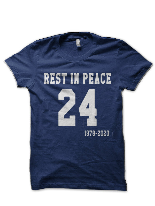 Rest In Peace Kobe Bryant RIP Kobe Bryant 24 Navy Blue T-Shirt Hoodie, Sweatshirt | PureTeeCo.com