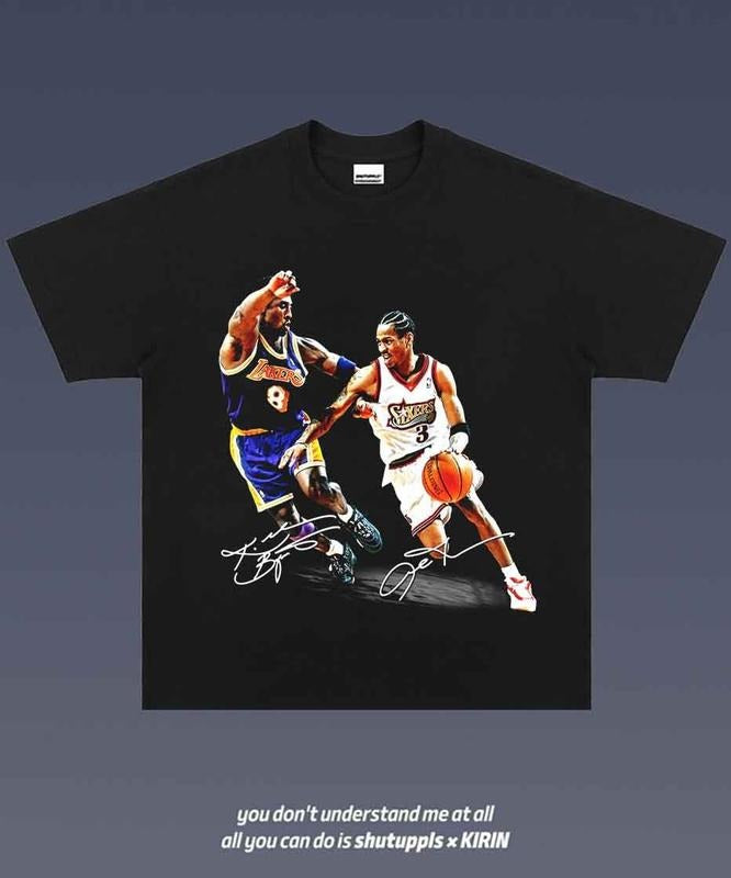 KOBE VS IVERSON 2.12 Tee | Vintage Tee Graphic T-Shirt Sweatshirt Hoodie | Sport Tee - Gift For Fan | PureTeeCo.com