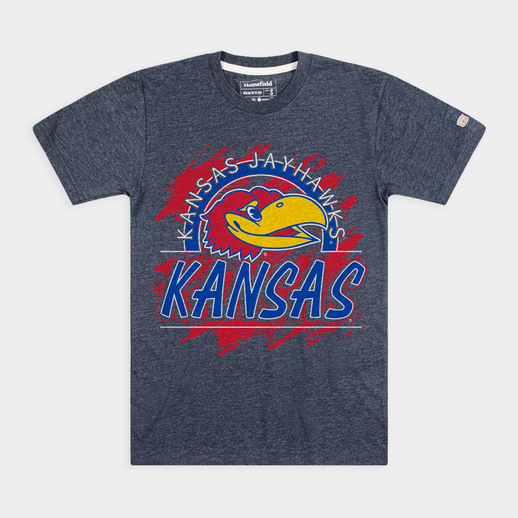 1990's Retro Kansas Jayhawks Tee Hoodie, Sweatshirt | PureTeeCo.com
