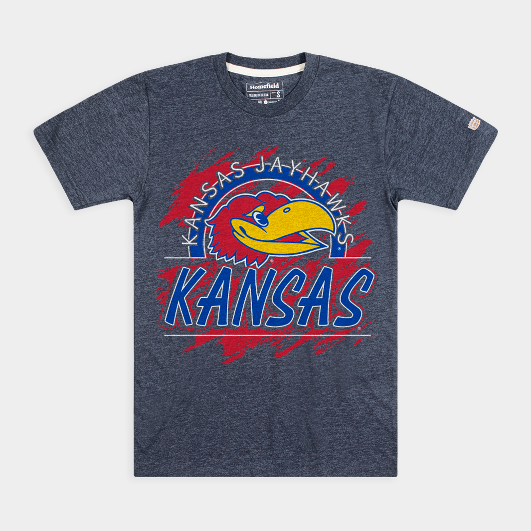 1990's Retro Kansas Jayhawks Tee Hoodie, Sweatshirt | PureTeeCo.com