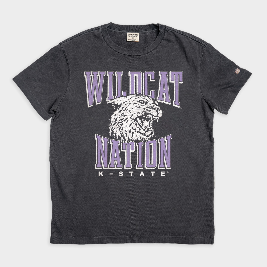 K-State Wildcat Nation Vintage Heavyweight Tee Style001 Hoodie, Sweatshirt | PureTeeCo.com (Image 1)