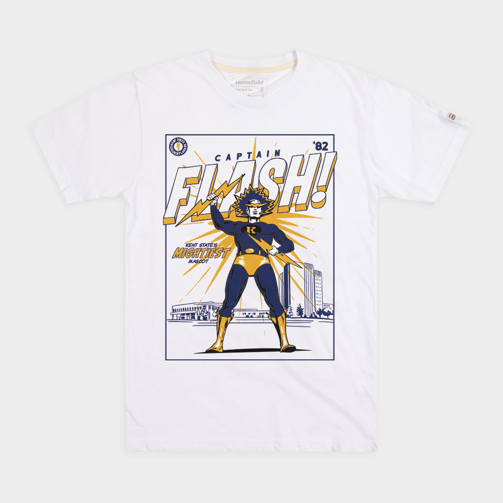 Kent State Vintage Captain Flash 1980's Tee Style001 Hoodie, Sweatshirt | PureTeeCo.com (Image 1)
