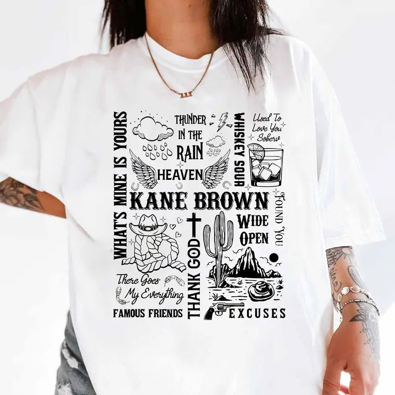 Kaane Br0wn Inspired T Shirt, Country Music Tour, Western Vibes, Concert Outfit, Fan Merch, Unisex Short Sleeve Tee...