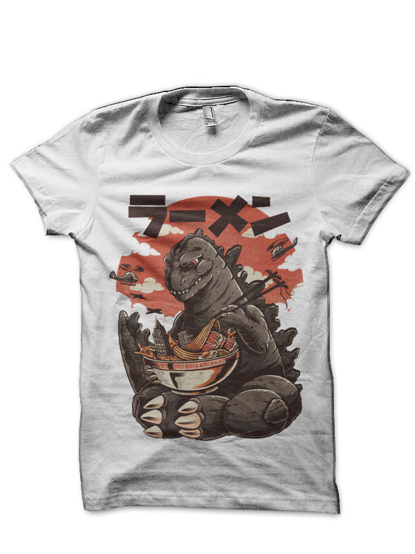 Kaijuâ€™s Ramen White T-Shirt Hoodie, Sweatshirt | PureTeeCo.com