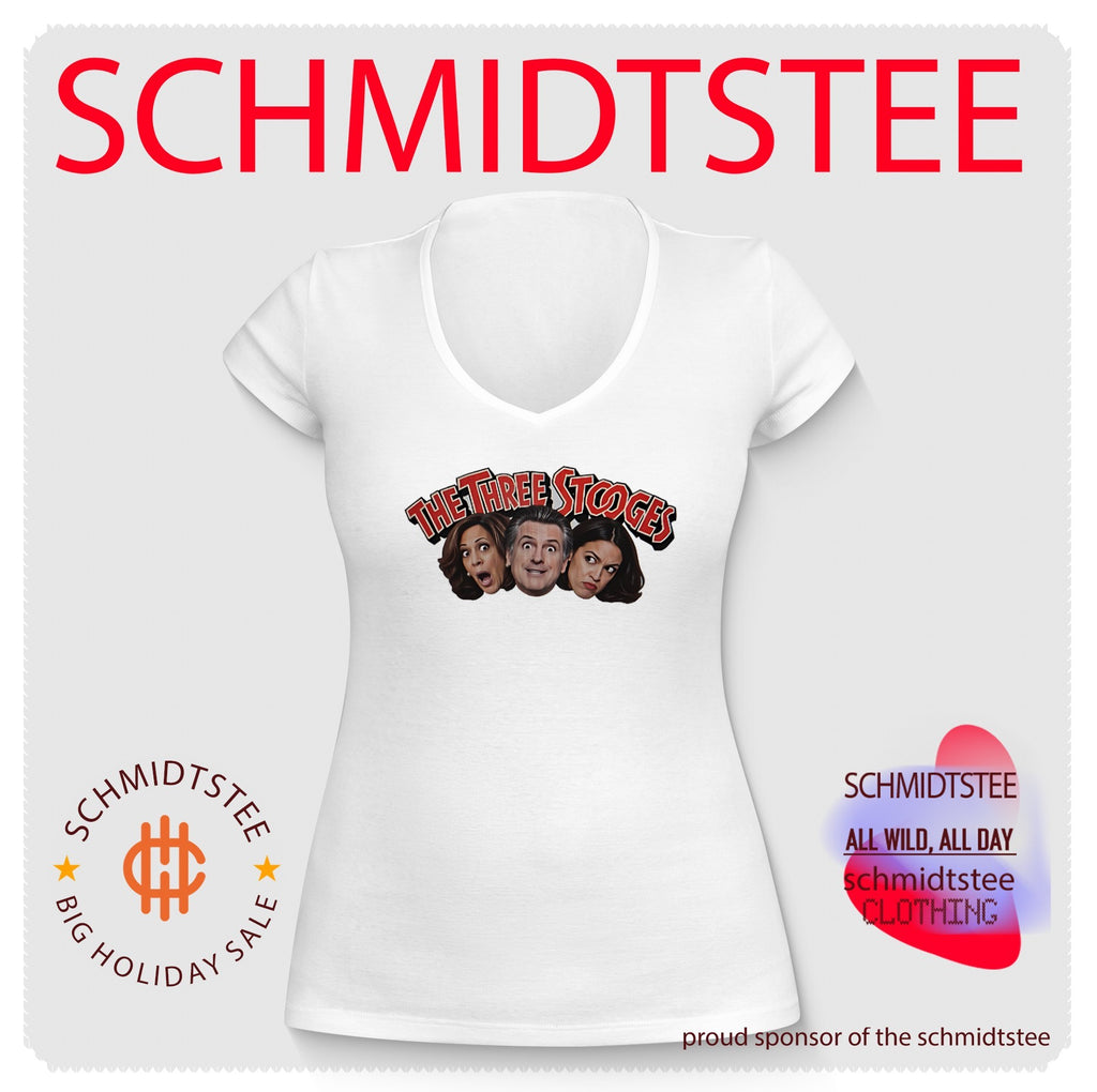 Kamala Harris Gavin Newsom and Alexandria Ocasio-Cortez The Three Stooges shirt