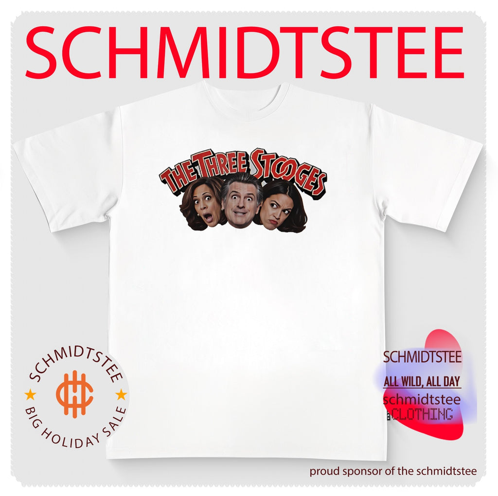 Kamala Harris Gavin Newsom and Alexandria Ocasio-Cortez The Three Stooges shirt