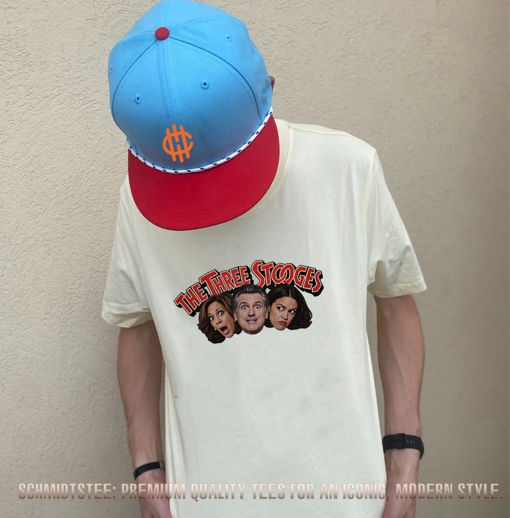 Kamala Harris Gavin Newsom and Alexandria Ocasio-Cortez The Three Stooges shirt