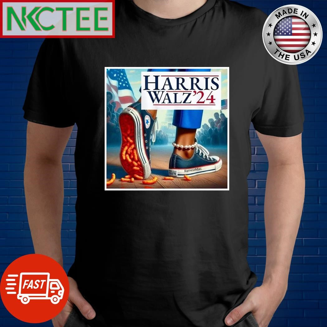 Kamala Harris Tim Walz Landslide 2024 shoes vs snacks shirt