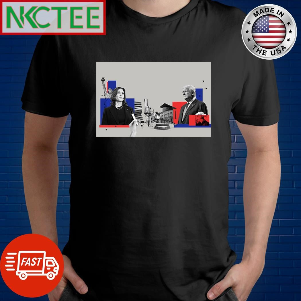 Kamala Harris and Donald Trump Stand on the Issues America 2024 shirt