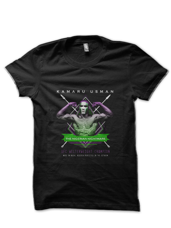 Kamaru Usman Black T-Shirt Style004 Hoodie, Sweatshirt | PureTeeCo.com