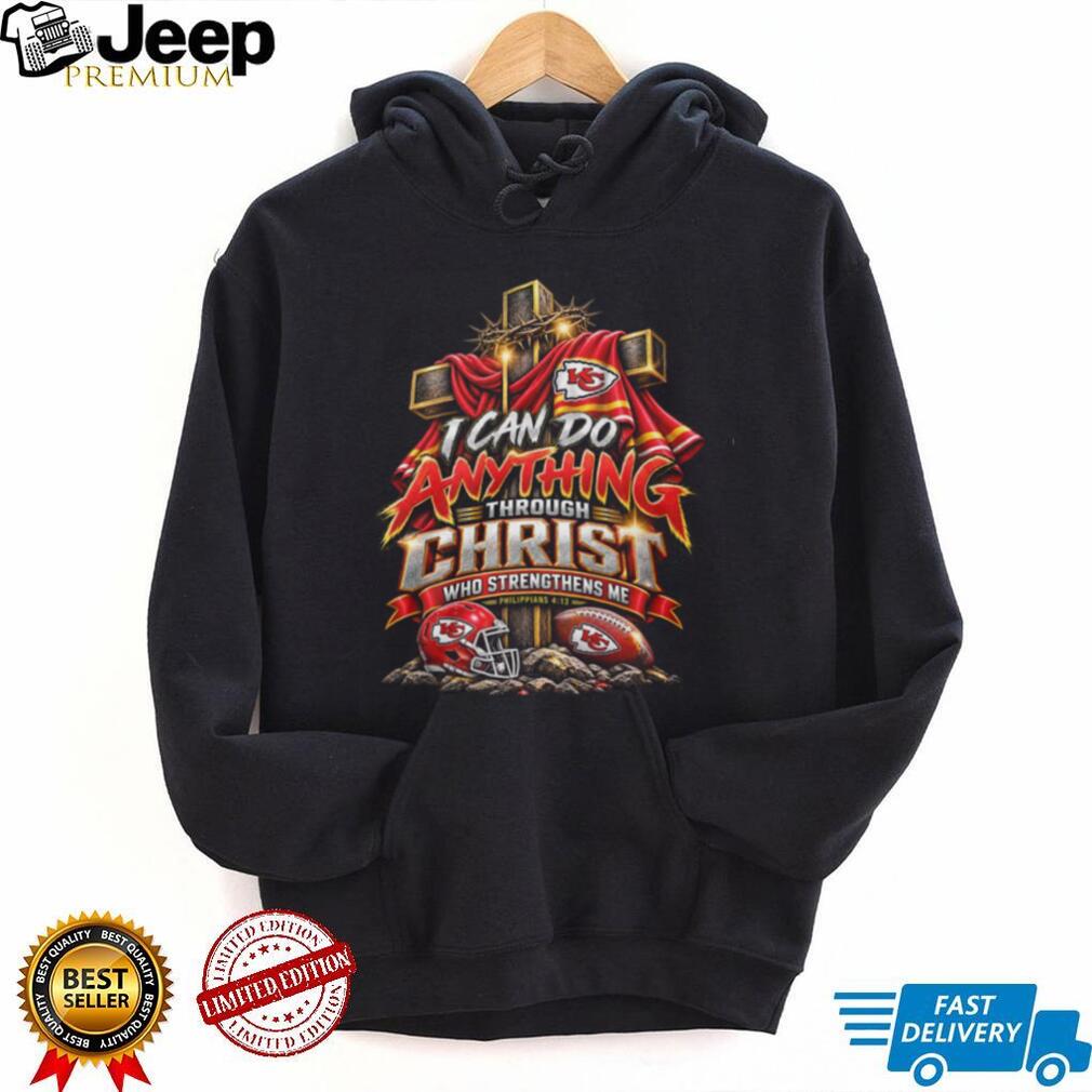 Kansas City Football Faith Cross Bible Verse Strength Shirt