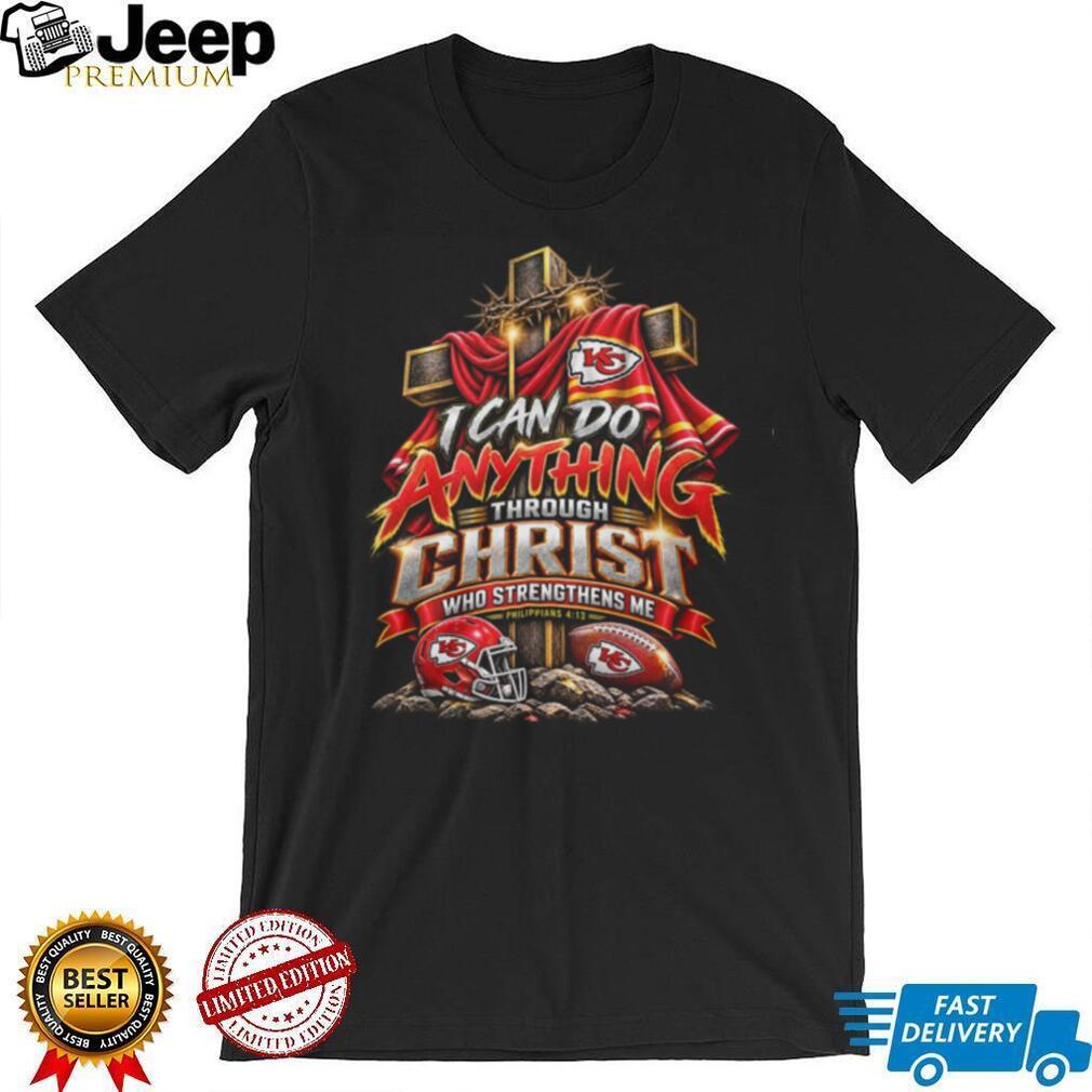 Kansas City Football Faith Cross Bible Verse Strength Shirt