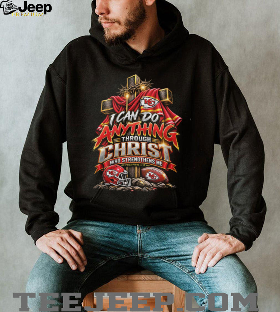 Kansas City Football Faith Cross Bible Verse Strength Shirt