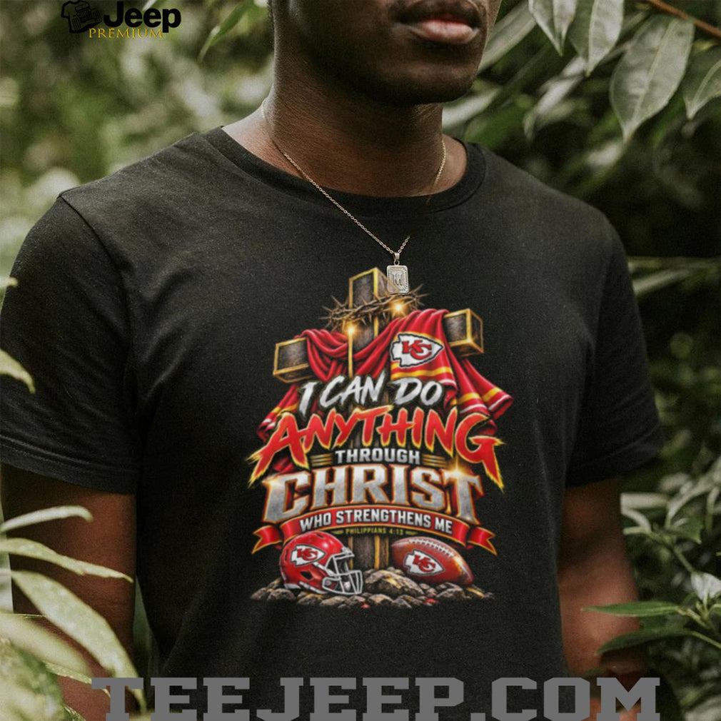 Kansas City Football Faith Cross Bible Verse Strength Shirt