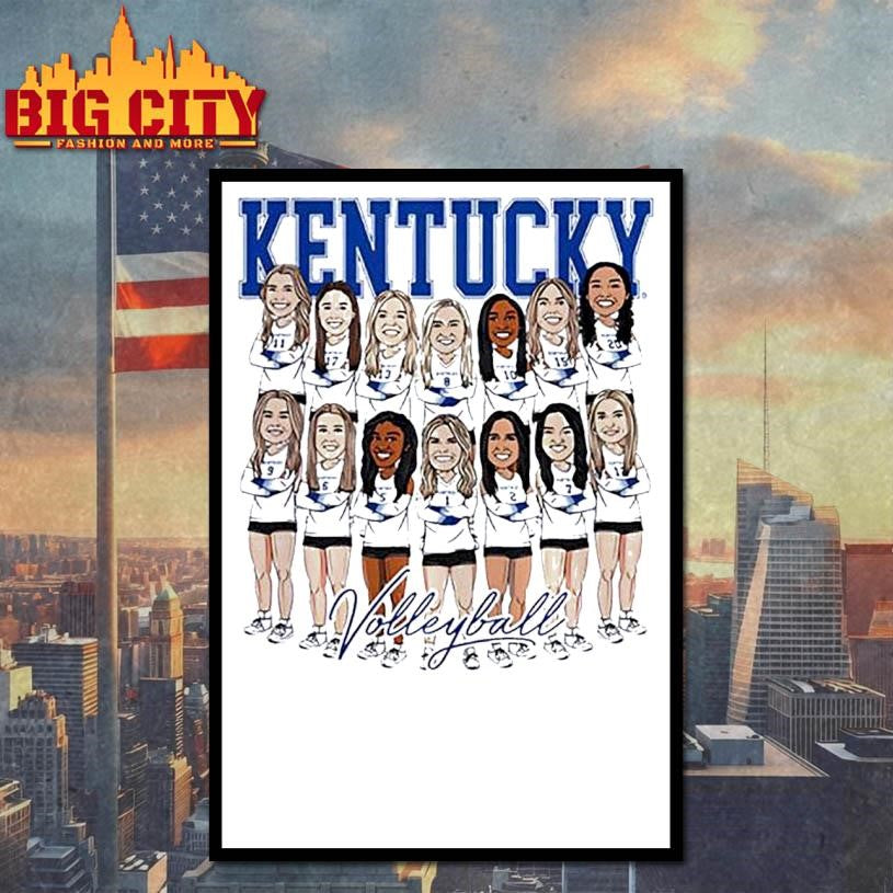 Kentucky Women’s Volleyball NCAA Team caricature 25 26 Shirt
